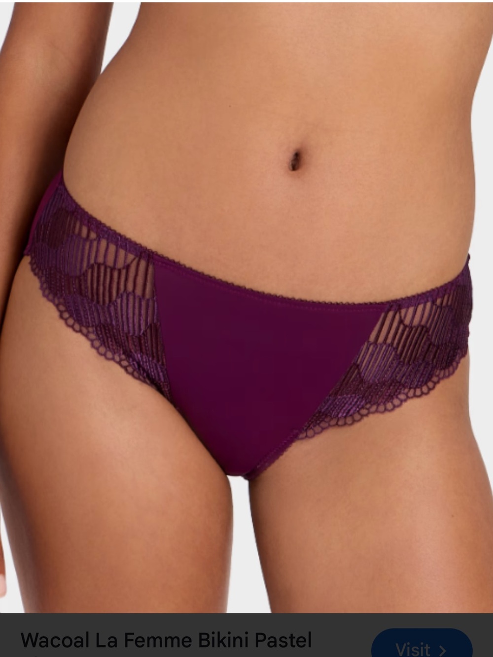 Wacoal La Femme Bikini Panty in winter bloom size L